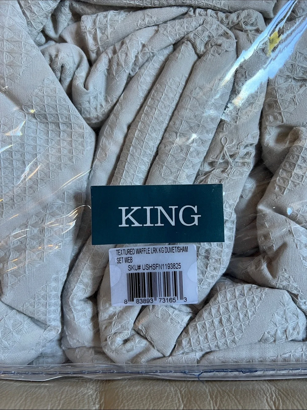 Tommy Bahama Waffle-Textured King Duvet - Light Gray